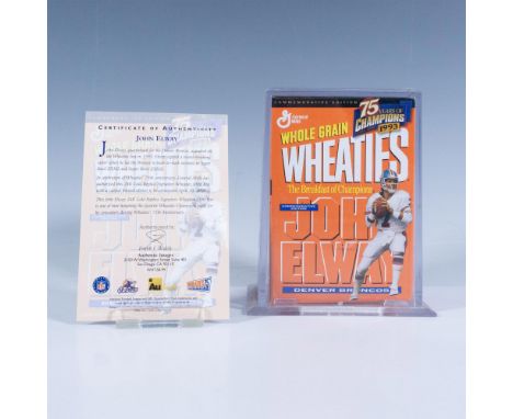 Miniature version of the Breakfast of Champions cereal with the Hall Of Famer's preprinted autograph in metallic gold-colored