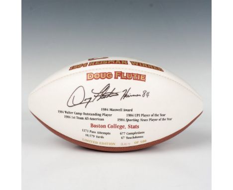 A Heisman Winner, Baden collector's series football autographed by Doug Flutie and witnessed by a representative of the Inter