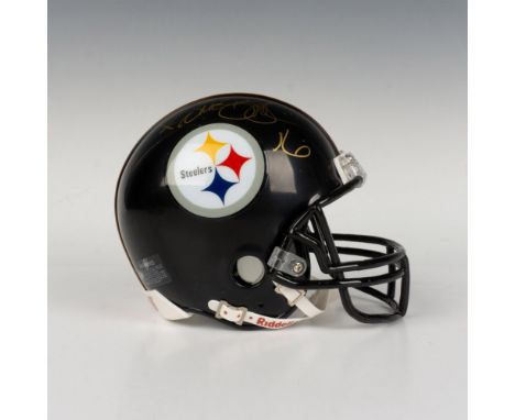 A Pittsburgh Steelers collector's mini helmet by Riddell autographed and authenticated by Hot Corner Sports, Inc. This item h