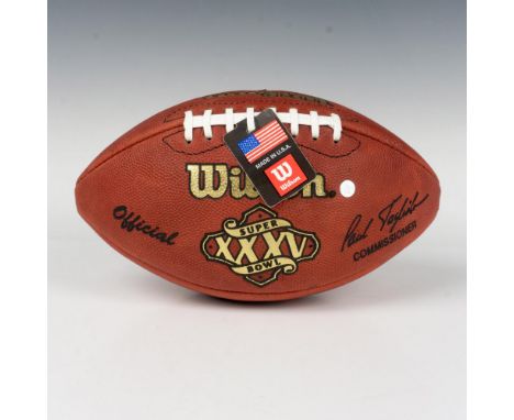 A full-sized Wilson football hand-signed by Tiki Barber and certified by All American Collectibles, Inc. This item has a plex