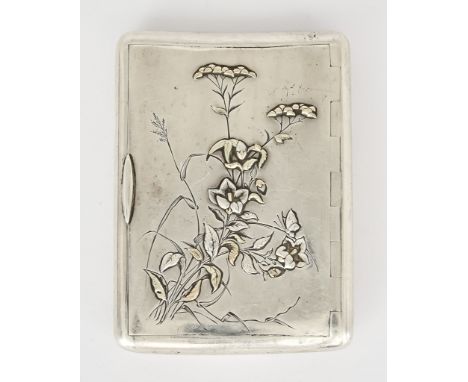 An Edward VII Silver Rectangular Snuff Box, by The Goldsmiths and Silversmiths Ltd, London, 1902, of curved form, the front a