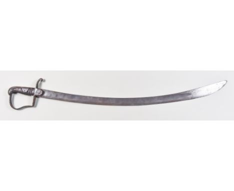 An 1897 Pattern Light Calvary Sabre, by Gill, 33ins bright steel blade, painted "D" guard, wood grips, 37ins overall