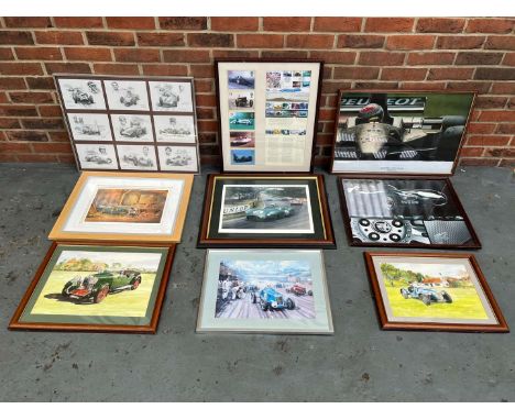         Summary:Nine Framed Motoring Prints 
