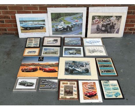        Summary:Nineteen Framed Motoring Prints 