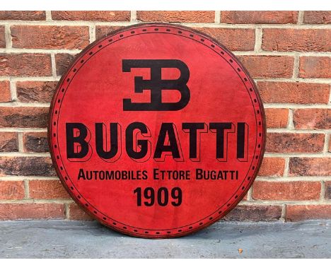         Summary:Bugatti Wooden Made Circular Sign 61cm Dia 