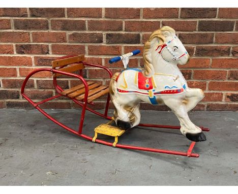         Summary:Tri-Ang Tin Plate Childs Rocking Horse 