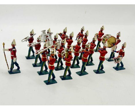 Britains [Conversions] - Dismounted Band of the Dragoon Guards, comprising: Band Master with Baton &amp;19 x Marching Bandsme