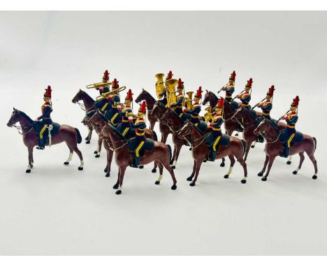 Britains [Conversions] - Mounted Band of the 9th Lancers, comprising: Conductor &amp; 12 x Mounted Bandsmen Playing Various I