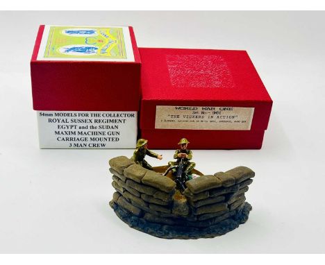 Trophy Miniatures - The Classic Collection - WW1 Range, comprising: Set GW - "The Vickers in Action" - 2 x Gunners, Vickers H