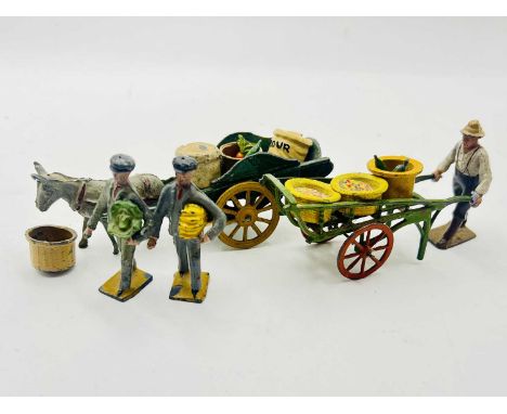 Taylor &amp; Barrett &amp; Charbens - Coster Carts, now comprising: Green Cart with Red Wheels / Green Cart with Yellow Wheel