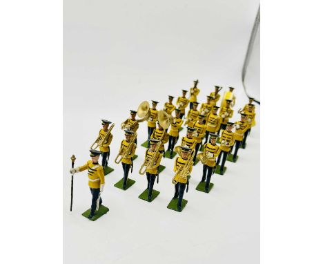 Britains - Set 2110 - U.S. Military Band in Full Dress Uniform [1956-62], comprising: 1 x Bandmaster with Mace &amp; 24 x Mus