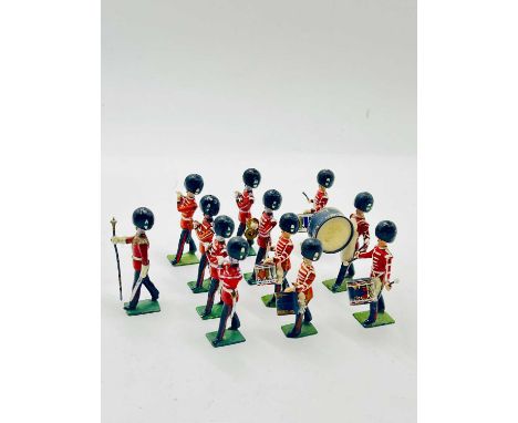 Britains - Set 2108 - Drums &amp; Fifes of the Welsh Guards [1956-60], comprising: 1 x Drum Major, 6 x Musicians Playing Vari