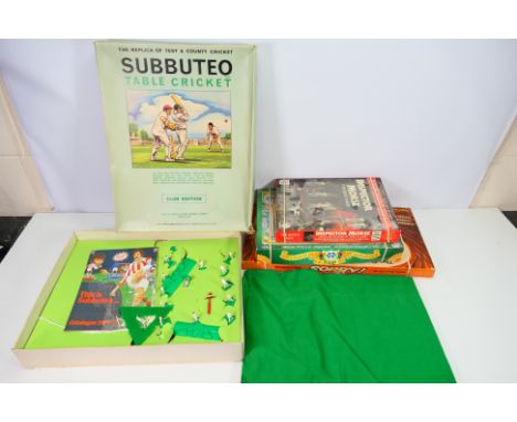 Subbuteo - Waddingtons - A boxed Subbuteo Cricket set, Waddingtons Sorry ! board game, a Historical Map Of London jigsaw and 