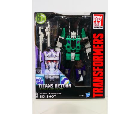 Transformers - A factory sealed Transformers Generations Titans Return Decepticon Revolver & Six Shot # C0286. The models app