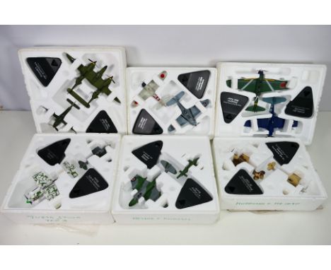 Atlas - A group of aircraft models including The Siege Of Tobruk set with Hawker Hurricane and Messerschmitt Bf 109F, Gloster
