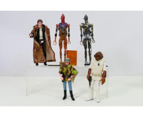 Star Wars - The Black Series - 5 x unboxed 6 inch figures with some accessories, Princess Leia, Han Solo, Admiral Ackbar, IG 