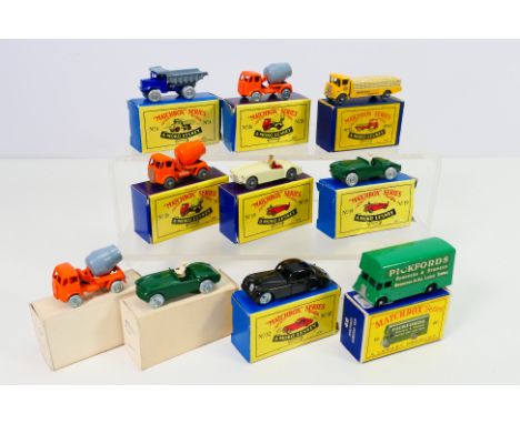 Matchbox - A mixed group of Matchbox Regular Wheels model vehicles with some modern Matchbox models (some models in incorrect