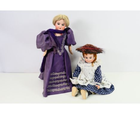 Armand Marseille - 2 x Armand Marseille dolls both approximately 44 cm tall, one is marked 1894 AM 3 DEP on the back of the h