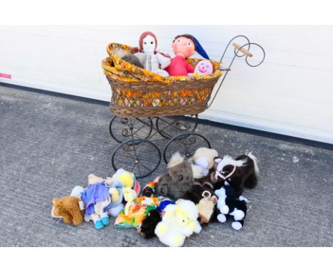Disney - Healy Toys - A collection to include approximately 15 soft toys and a vintage push chair. The soft toys appear to be
