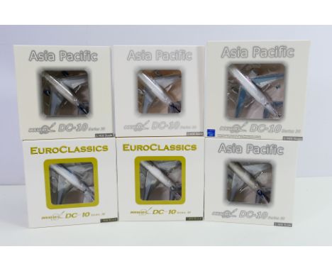 Aero Classics - Euro Classics - Asia Pacific - 6 x boxed aircraft models in 1/400 scale include; Douglas DC-10 Series 30 Garu