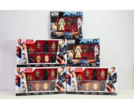 Star Wars - 3 x Era Of The Force figure sets # C3199, 2 x Rogue One figures sets with Rebel Commando Pao, Moroff, Death Troop