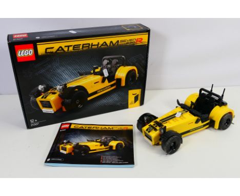Lego - Lego Caterham Seven 620R built set #21307, with box and instructions with traffic cones. Bags and some spare pieces al