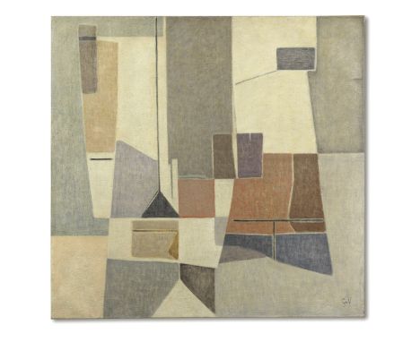 Geer van Velde (1898-1977)Composition circa 1957 signed with the artist's initials; signed on the reverse oil on canvas104 by