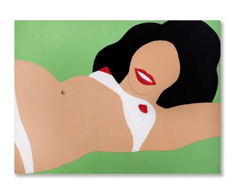 Tom Wesselmann (1931-2004)Cut Out Nude (Green) 1965 signed and dated 65acrylic, pencil and paper collage laid on board43.1 by