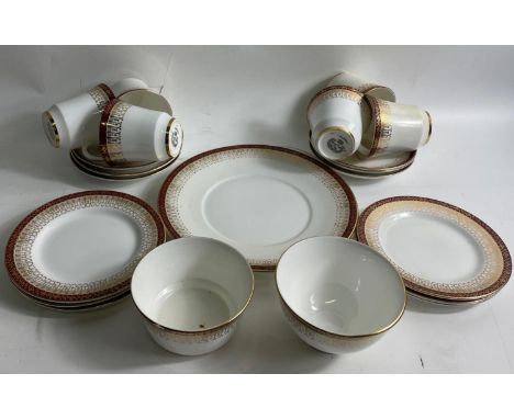 VINTAGE ROYAL GRAFTON fine bone China MAJESTIC pattern 6 cup tea service with side plates and saucers and a large sandwich pl