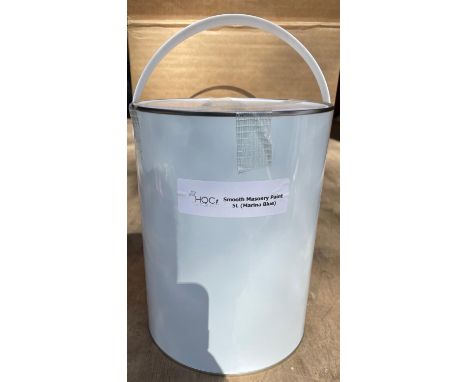 Brand new light blue water based masonary paint bought new recently and unused to paint the inside of a garden pond 5litre £6