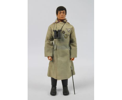 Geyper Man (Spain), Action Man - An unusual Geyper Man (Spain) dark brown flock haired action figure in German Luftwaffe atti