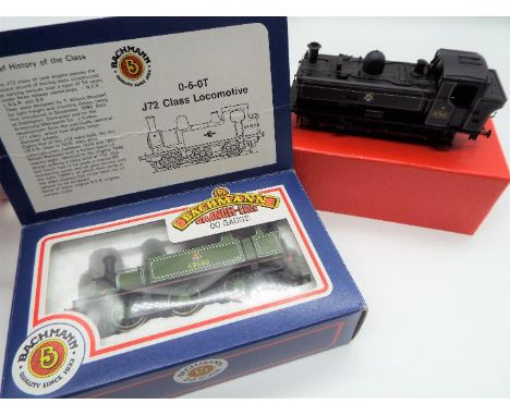 Bachmann - two OO gauge model tank locomotives, class J72 0-6-0T running no 68680, BR green lined livery early crest, and 0-6