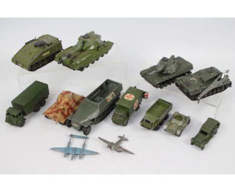 Dinky Toys, Corgi - An unboxed and playworn collection of mainly military diecast model vehicles. Lot includes Dinky Toys 10 