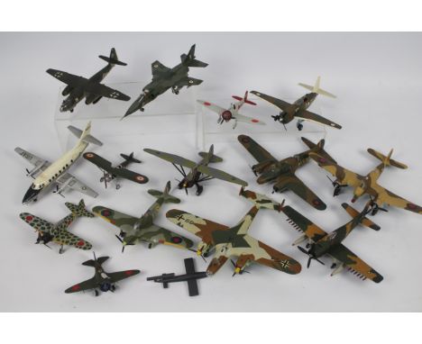 Airfix - A collection of 15 x pre built kit model aircraft in various scales including Bristol Beaufighter, Dornier Do-17, Fa