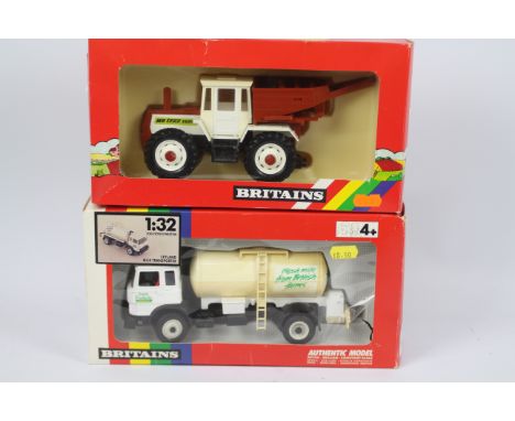 Britains - Two boxed Britains 1:32 scale diecast models. Lot consists of Britains # 9597 Mercedes Benz Detachable Tractor & T