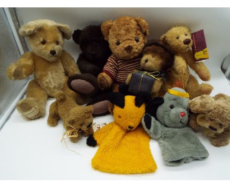 A sleuth of six Bears and three dogs to include Sooty and Sweep, all appear ex condition and very clean  (this does not const