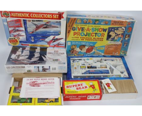 Lledo - Rupert Bear - Revell - Ashdown Products. A collection of 6 model kits, dominoes sets and Die Cast models to include: 