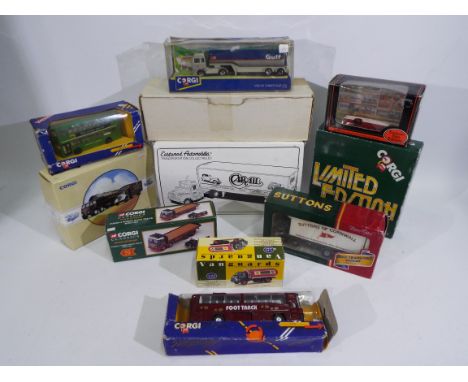 1st Gear, Corgi, Vanguards, Matchbox - A boxed group of diecast model vehicles in various scales. Lot includes 1st Gear 1:34 