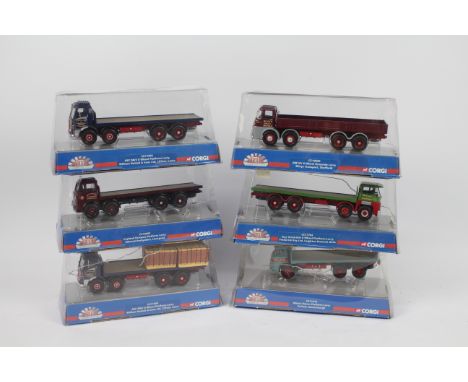 Corgi - Six boxed diecast 1:50 scale model trucks from the Corgi 'Marques of Distinction' series. Lot includes CC11509 AEC Mk