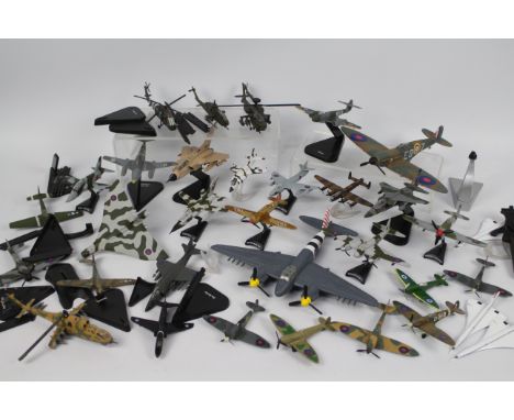 Fabbri,  Deagostini, Corgi, Air Signature;  - Over 20 unboxed and mostly unmarked diecast model military aircraft in various 