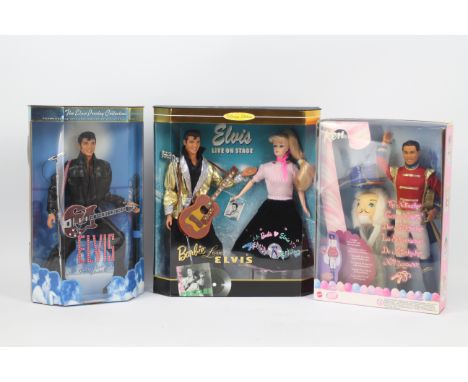 Barbie - Elvis - Ken. A selection of 3 Barbie dolls. Elvis, first in a series Collector Edition #20544. Barbie loves Elvis #1