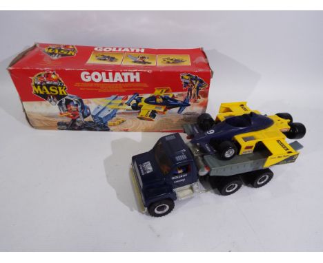 MASK - Kenner - Goliath. A boxed Mask 'Goliath' from 1987. Mask Racing Car and Transporter / Missile Launcher and Jet Fighter
