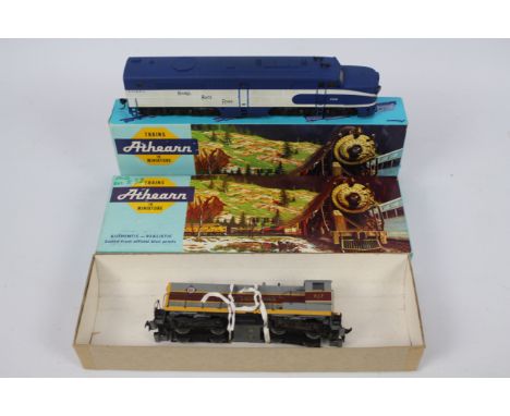 Athearn - Two boxed HO gauge American locomotives by Athearn. Lot consists of #3703 ST12-RTR Op.No.627 in Erie-Lackawanna liv