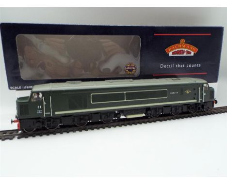 Bachmann - an OO gauge model class 44 diesel electric locomotive, 'Scafell Pike' running no D1, BR green livery, # 32-650, ap