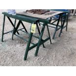LOT OF STEEL SAWHORSES (4)