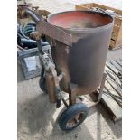 SANDBLAST POT, approx. 24" dia. x 4'