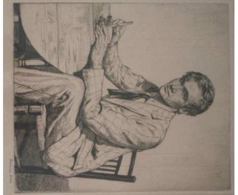 •FRANCIS DODD, RA, RWS (1874-1949) STEPHEN BONE Drypoint, 1928, on wove, signed in pencil 32.5 x 28cm. ++ Slight time stainin