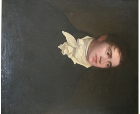 FOLLOWER OF SIR MARTIN ARCHER SHEE, PRA (1769-1850) PORTRAIT OF A GENTLEMAN Quarter length, wearing a black coat and white ne