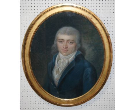 FOLLOWER OF MAURICE QUENTIN DELATOUR (1704-1788) PORTRAIT OF A GENTLEMAN, PROBABLY CAMILLE DESMOULINS (1760-1794) Quarter len