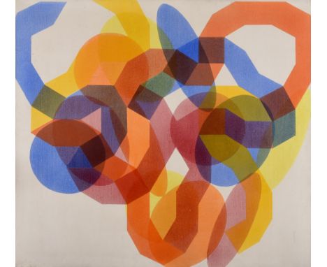 •TELFER STOKES (b.1940) UNTITLED, c.1967 Signed verso, PVA (latex paint made from thermoplastic polymer) on canvas, unframed 